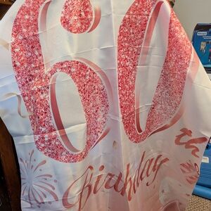 Birthday Celebration Banner - Pink and White